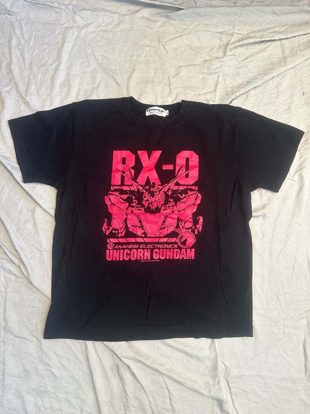 Gundam Cafe RX-0 Unicorn Gundam Anaheim Electronics T-Shirt Size M